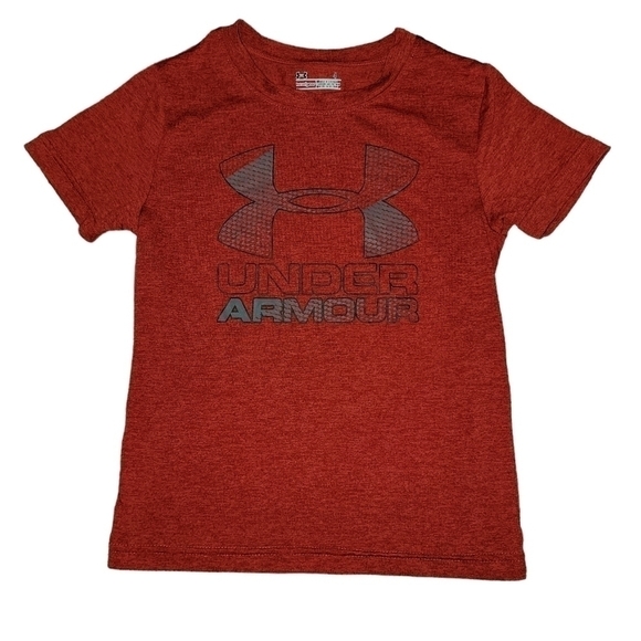 Under Armour heat gear size 4 short sleeve tee shirt red, polyester - Picture 6 of 7